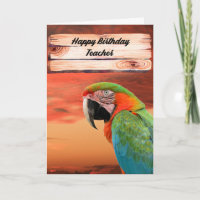 Geburtskarte für männliche oder weibliche Lehrer