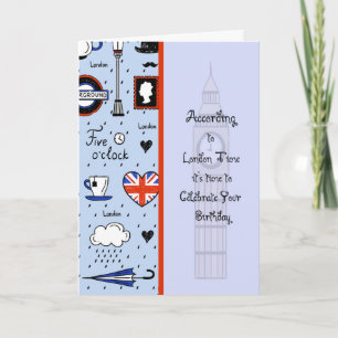 Geburtskarte für Person in London Karte