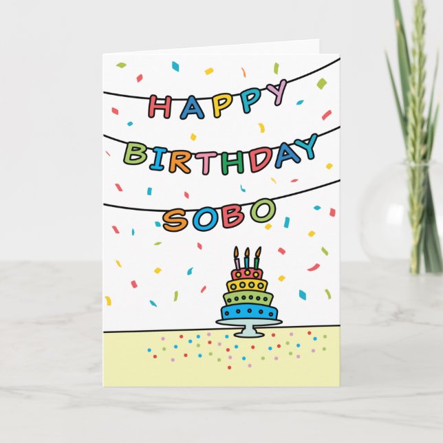 Geburtskarte für Sobo Karte (Vorderseite)