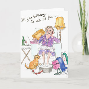 Geburtskarte "Go with Flow" Karte