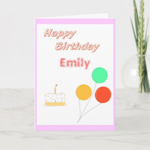 Geburtskarte Name (und Alter für Kind) hinzufügen Karte