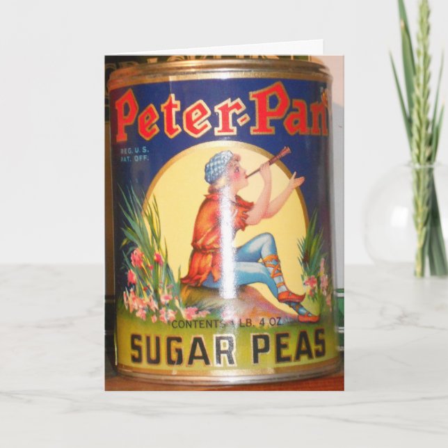 Geburtskarte "Peter Pan Sugar Peas" Karte (Vorderseite)
