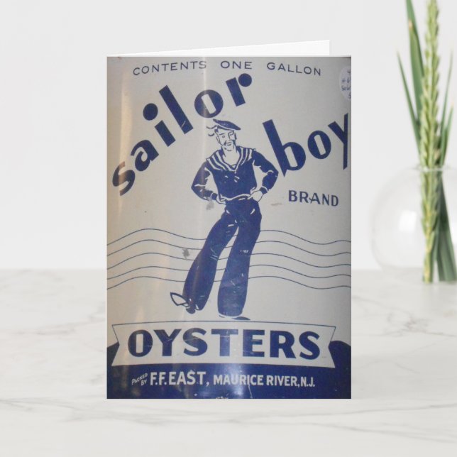 Geburtskarte "Sailor Boy Oysters" Karte (Vorderseite)