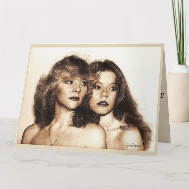 Geburtskarte "Schwester" Karte (Vorderseite)