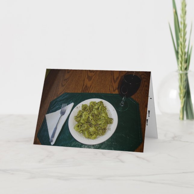 Geburtskarte "Tortellini" Karte (Vorderseite)