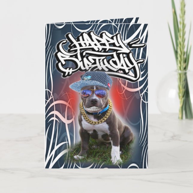 Geburtskartenhund Karte (Vorderseite)