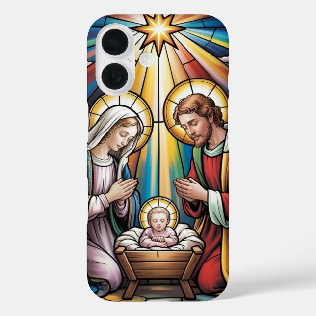 Geburtskirche-Buntglas-Kunst – Heiligabend der Hei Case-Mate iPhone Hülle (Rückseite)
