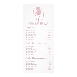 Geburtskrankenschwester Pink Blush Doula Werbekarte