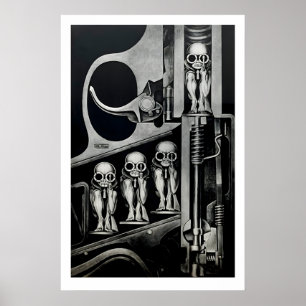 Geburtsmaschine von H.R. Giger A3 A4 Matt-Kunstpri Poster