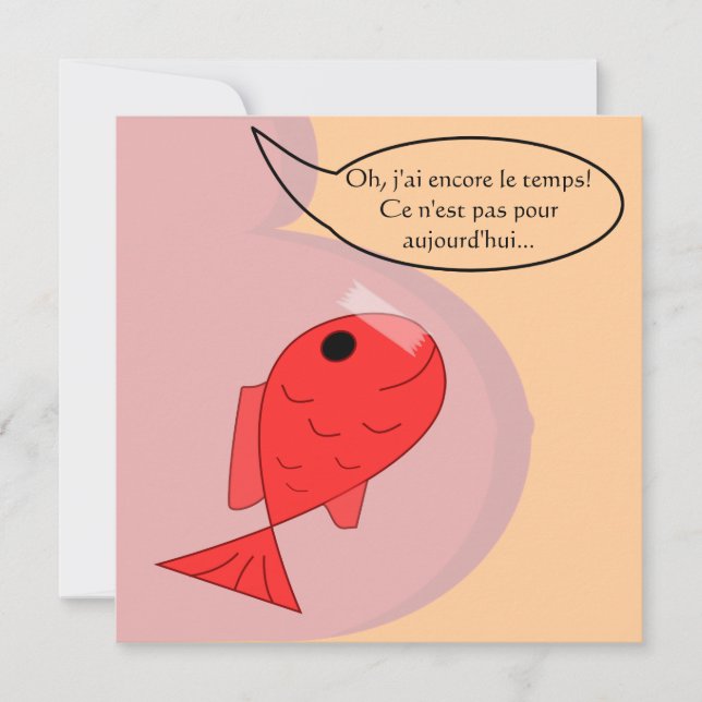 Geburtsmeldung "Aprilfisch" Ankündigung (Vorderseite)