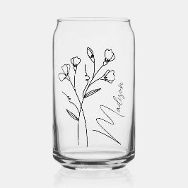 Geburtsmonat Blume April Sweet Pea Bridesmaid Dosenglas