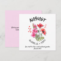 Geburtsmonat Blume AUGUST Christlich Geburtstag