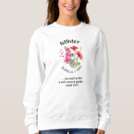 Geburtsmonat Blume AUGUST Christlich Sweatshirt