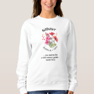 Geburtsmonat Blume AUGUST Christlich Sweatshirt