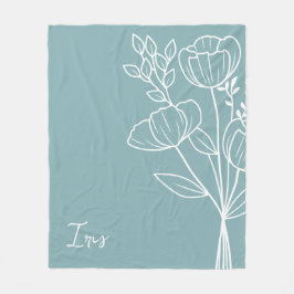 Geburtsmonat Blume, August Kalligraphie Name Fleecedecke