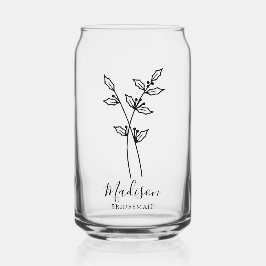 Geburtsmonat Blume Dezember Holly Berry Bridesmaid Dosenglas