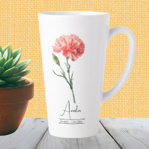 Geburtsmonat Blume Januar Nation Latte Tasse