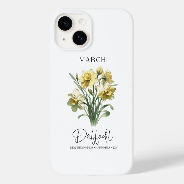 Geburtsmonat-Blume März-Daffodia Case-Mate iPhone Hülle (Rückseite)