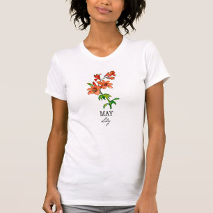 Geburtsmonat Blume May Lily T-Shirt
