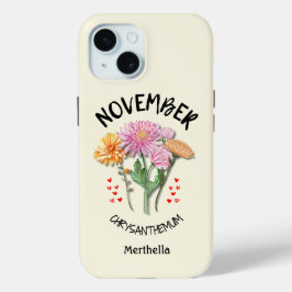 Geburtsmonat Blume NOVEMBER Individuelle Name Chri Case-Mate iPhone Hülle