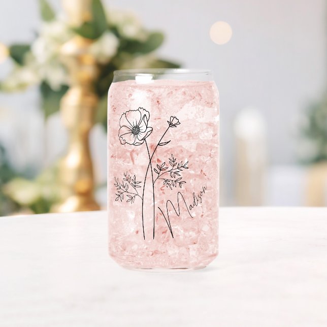 Geburtsmonat Blume Oktober Cosmos Bridesmaid Dosenglas (Insitu (Hochzeit))