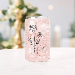 Geburtsmonat Blume Oktober Marigold Bridesmaid Dosenglas