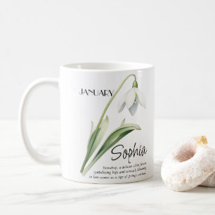 Geburtsmonat Januar Blume Personalisiert Kaffeetasse