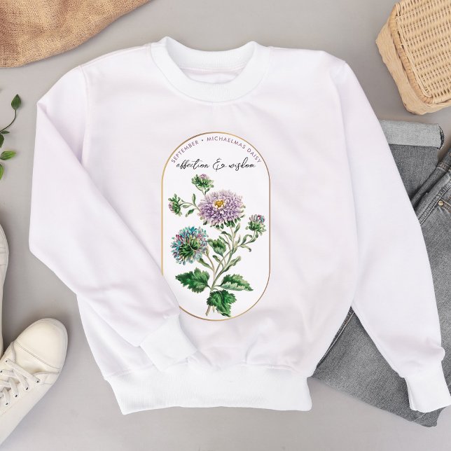Geburtsmonat September Geburtstag Blume Sweatshirt (Birth Flower Month September Birthday Sweatshirt)