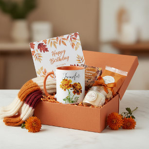 Geburtsmonatsblume-Oktober personalisierte Tasse