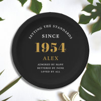 Geburtsname 1954 Black Gold Elegant Chic