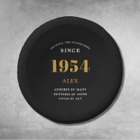 Geburtsname 1954 Black Gold Elegant Chic