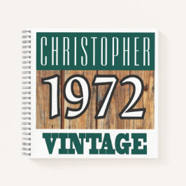 Geburtsname 1972 notizbuch