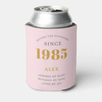 Geburtsname 1985 Rosa Grau Elegant Chic