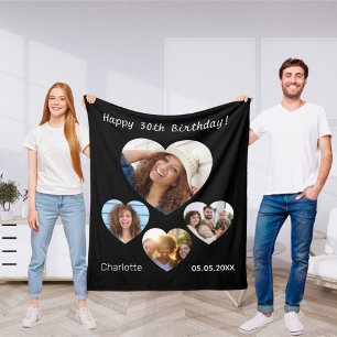 Geburtsname Alter Foto Herzklammer Schwarz Fleecedecke
