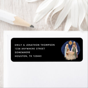 Geburtsname Rücksendeadresse Weihnachten Schwarz