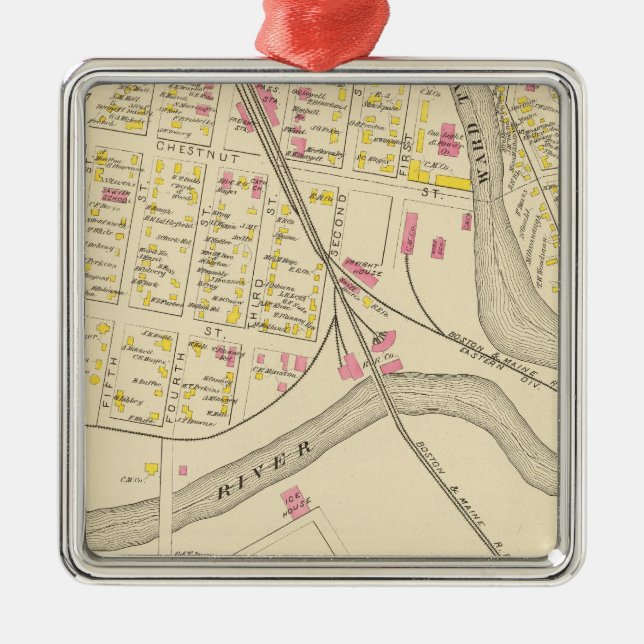 Geburtsort von Dover Ward 2-3 Ornament Aus Metall (Vorne)