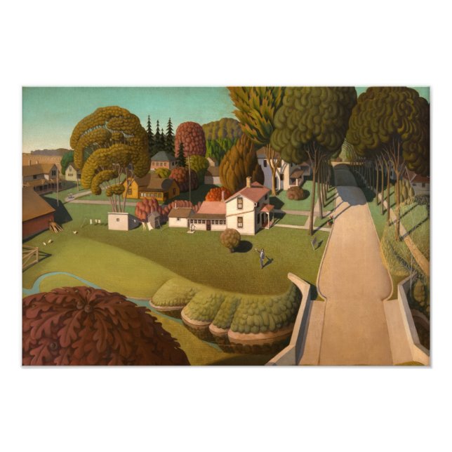 Geburtsort von Herbert Hoover, 1931 von Grant Wood Fotodruck (Vorne)