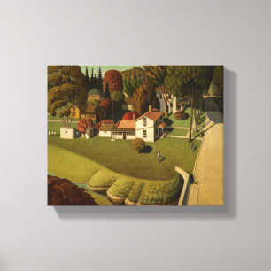 Geburtsort von Herbert Hoover von Grant Wood Leinwanddruck