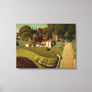 Geburtsort von Herbert Hoover von Grant Wood Leinwanddruck