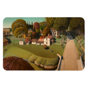 Geburtsort von Herbert Hoover von Grant Wood Magnet