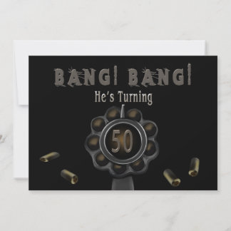 GEBURTSPARTEEINLADUNG - 50. - BANG PEWTER EINLADUNG