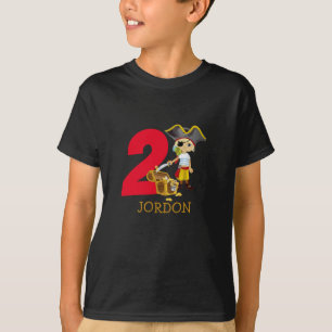 Geburtspartei Pirate 2 Name T-Shirt