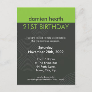 GEBURTSPARTEINVITATION :: dynamisch zentrierter P1 Einladungspostkarte