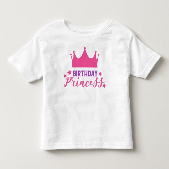 Geburtsprinzessin, kleine Prinzessin, Krone, Stern Kleinkind T-shirt (Vorderseite)