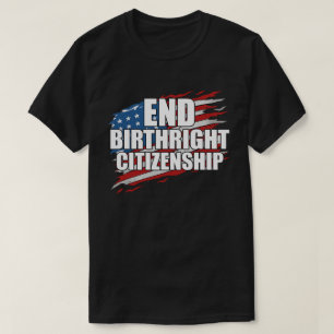 Geburtsrecht-Bürgerschaft Patriotische Typografie  T-Shirt