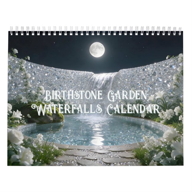 Geburtsstein-Garten-Wasserfälle  Kalender (Titelbild)