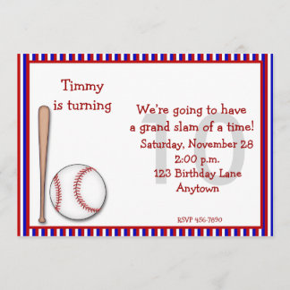 Geburtstag, 10. Baseball Einladung