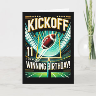 Geburtstag 11 Jahre alte Fußballfeier Karte