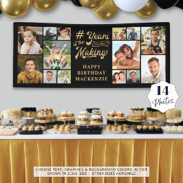 Geburtstag, 14. FotoCollage Jahre in der Herstellu Banner