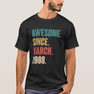 Geburtstag 15. Dekoration März 15 Jahre alter Vint T-Shirt